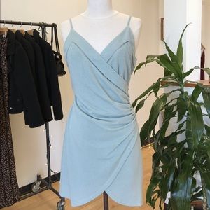 Light Teal Summer Wrap Dress